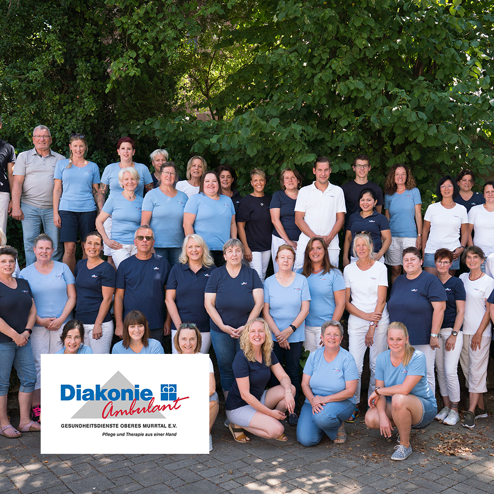 Team der Diakonie Ambulant – engagierte Pflege- und Gesundheitsdienste im oberen Murrtal.