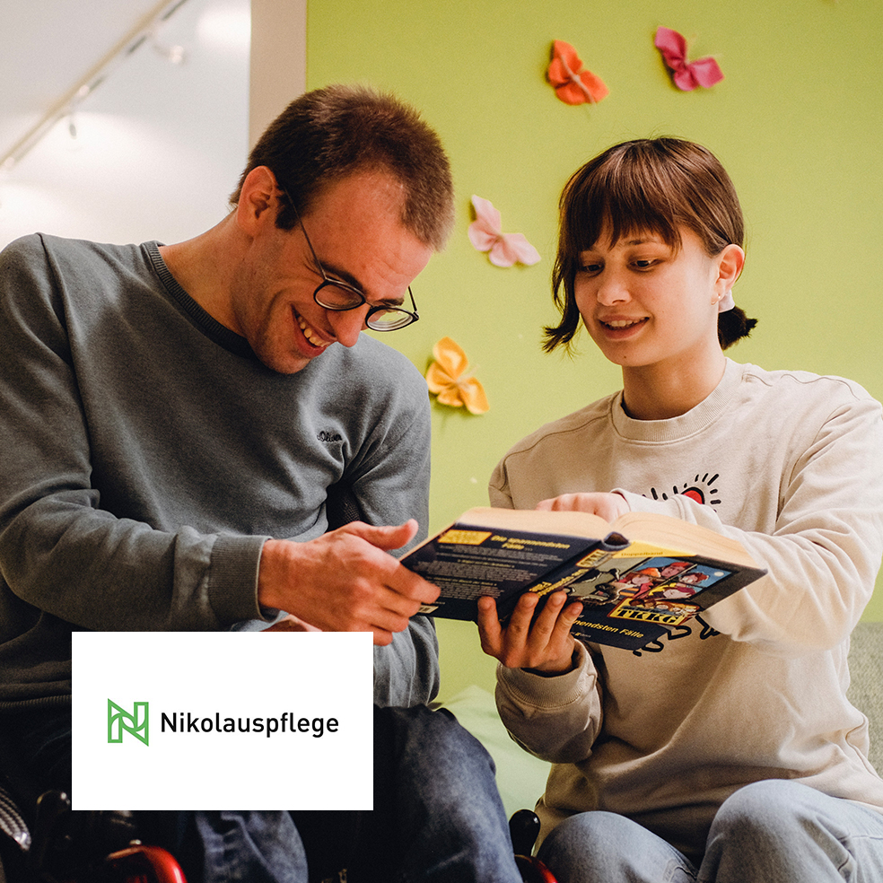 Gemeinsames Lernen in der Nikolauspflege – unterstützende Betreuung im Alltag.